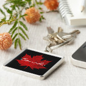 Porte-clés Feuille d'érable rouge Canada (Côté)