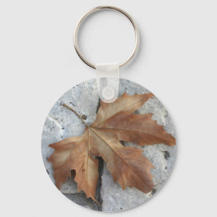Porte-clés Feuille d'érable sèche