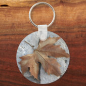 Porte-clés Feuille d'érable sèche (Recto)