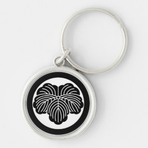 Porte-clés Feuille d'ivoire en cercle
