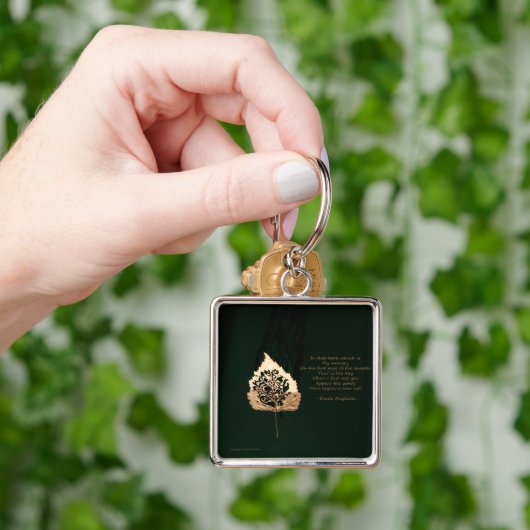 Porte-clés Feuille d'or (main)