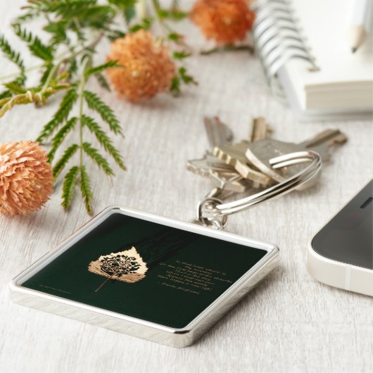 Porte-clés Feuille d'or (Côté)