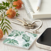 Porte-clés Feuille fractionnée de palme tropicale (Devant Droit)