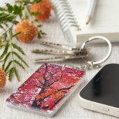 Porte-clés Feuille rose (Devant droit)