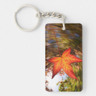 Porte-clés Feuille tombante d'un arbre en automne
