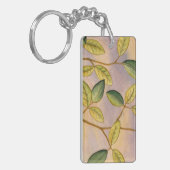 Porte-clés Feuille vert et jaune sur l'arrière - plan de (Devant gauche)