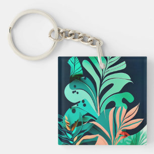 Porte-clés feuilles