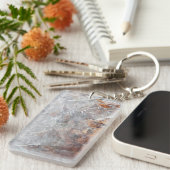 Porte-clés Feuilles Dans La Glace (Or) (Devant droit)