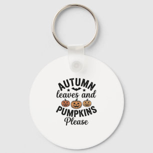 Porte-clés Feuilles d'automne Citrouilles S'il vous plaît Vin