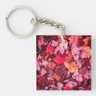 Porte-clés Feuilles d'automne colorées