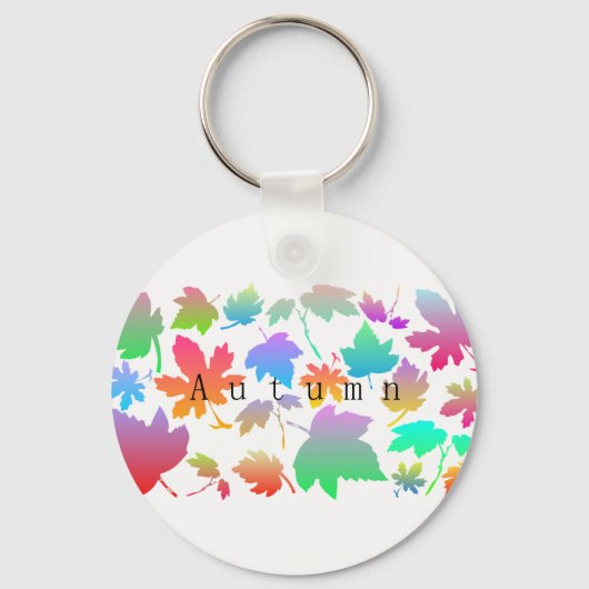Porte-clés Feuilles d'automne colorées (Recto)