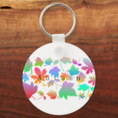 Porte-clés Feuilles d'automne colorées (Recto)