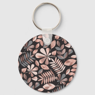 Porte-clés Feuilles d'automne élégantes : Pastel Géométrique
