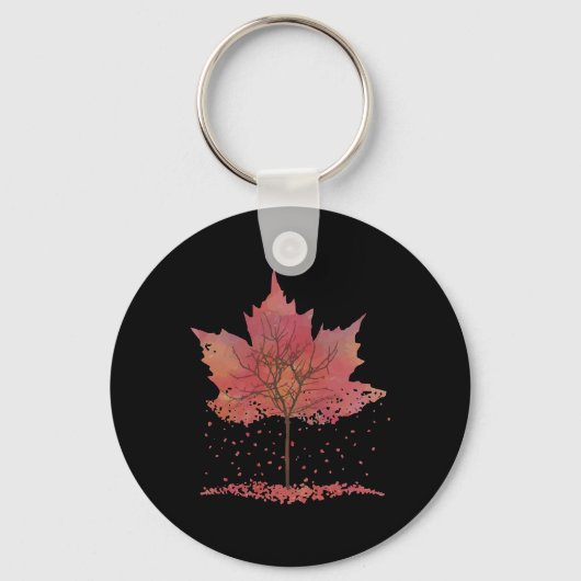 Porte-clés Feuilles d'automne Graphic Tee - automne populaire (Recto)