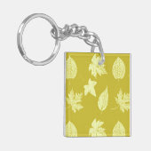 Porte-clés Feuilles d'automne - moutarde et jaune clair (Devant gauche)