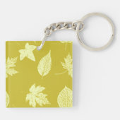Porte-clés Feuilles d'automne - moutarde et jaune clair (Dos)