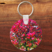 Porte-clés Feuilles d'automne rose impressionniste (Recto)