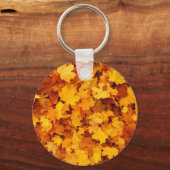 Porte-clés Feuilles de érable jaune d'automne (Recto)