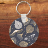 Porte-clés Feuilles de Ginkgo : Élégance florale incomparable (Verso)