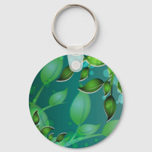 Porte-clés Feuilles de jardin frais