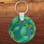 Porte-clés Feuilles de jardin frais (Recto)