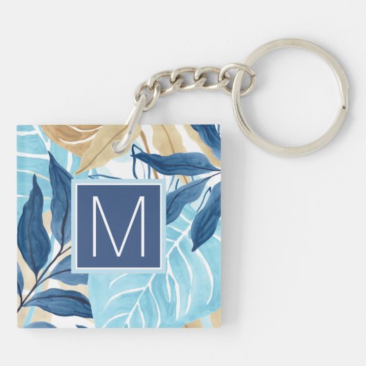 Porte-clés Feuilles de la Jungle Bleue (Dos)