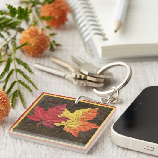 Porte-clés Feuilles de l'érable à l'automne (Devant Droit)