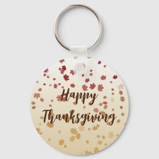 Porte-clés Feuilles de l'érable de Thanksgiving (Recto)