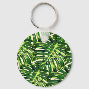 Porte-clés Feuilles de Monstera Tropical
