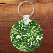 Porte-clés Feuilles de Monstera Tropical (Recto)