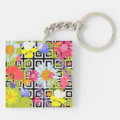 Porte-clés Feuilles De Palmiers Et Fleurs (Dos)