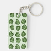 Porte-clés Feuilles de palmiers, Feuilles verts, Motif tropic (Dos)