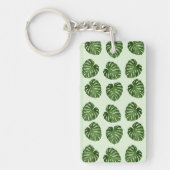 Porte-clés Feuilles de palmiers, Feuilles verts, Motif tropic (Devant)