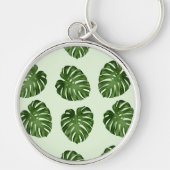 Porte-clés Feuilles de palmiers, Feuilles verts, Motif tropic (Devant)