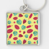 Porte-clés Feuilles de pavot, cerise, fraise et pastèque (Devant)