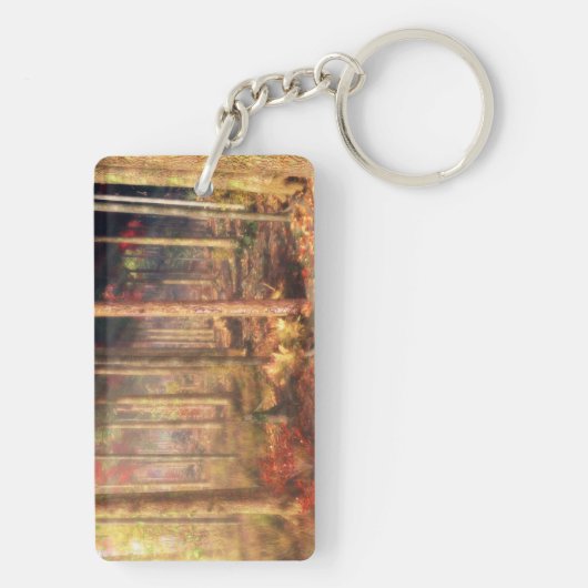 Porte-clés Feuilles de Porte - clé or (Dos)