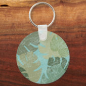 Porte-clés Feuilles dénaturés tropicaux (Recto)