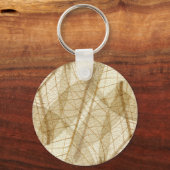 Porte-clés Feuilles en dentelle beige crème pâle (Recto)