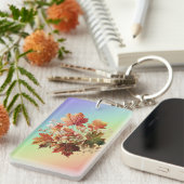 Porte-clés Feuilles et fleurs d'automne en bouquet d'automne (Devant droit)