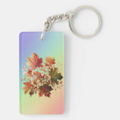Porte-clés Feuilles et fleurs d'automne en bouquet d'automne (Dos)