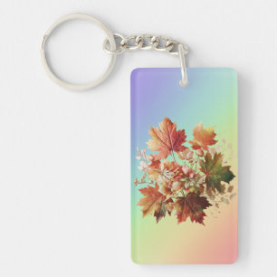 Porte-clés Feuilles et fleurs d'automne en bouquet d'automne