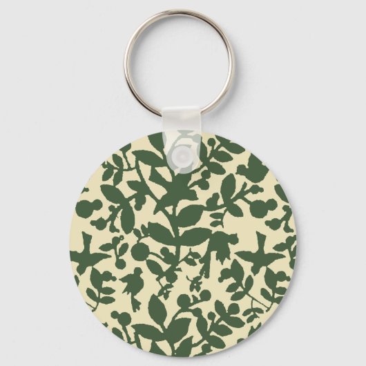 Porte-clés Feuilles et oiseaux (Recto)