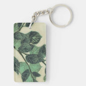 Porte-clés Feuilles et succursales sur Arrière - plan de crèm (Dos)