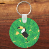Porte-clés Feuilles toucans et bananes (Recto)