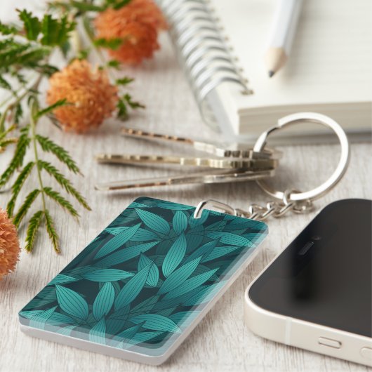 Porte-clés Feuilles tropicales dégradées (Devant droit)