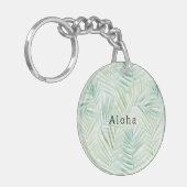 Porte-clés Feuilles Tropicales Vertes Aloha (Devant gauche)