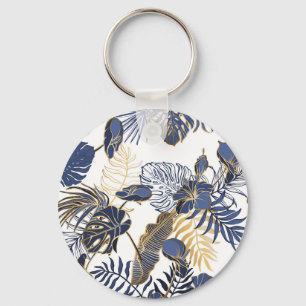 Porte-clés Feuilles tropicaux, arrière - plan sans couture da