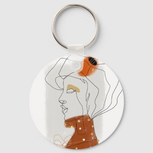 Porte-clés Feuilles tropicaux, Design Motif sans couture. (Recto)