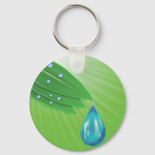 Porte-clés feuilles verts