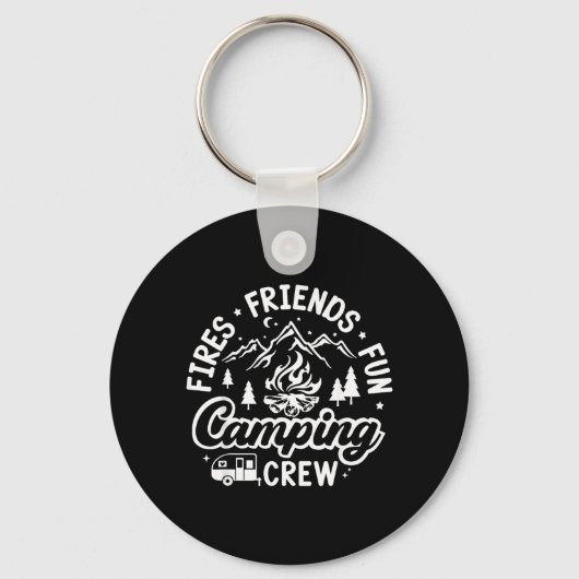 Porte-clés Feux Amis Amusement Équipe de Camping Voyage d'Été (Recto)